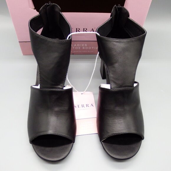 SERRA Women's Size 10 Black Open Toe Bootie Test Worn With Imperfections Damage - Picture 3 of 16
